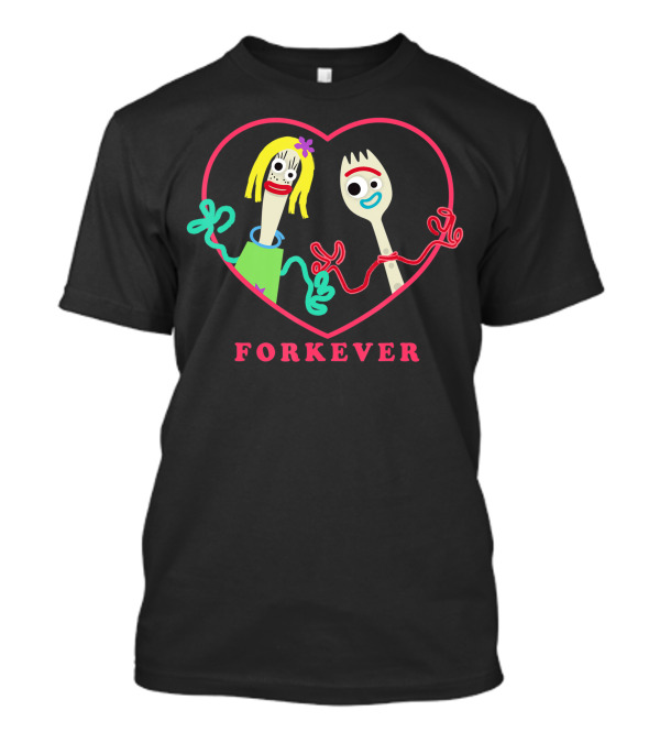 Toy Story 4 Forky And Girlfriend Forkever Valentine's Day Heart T-Shirt