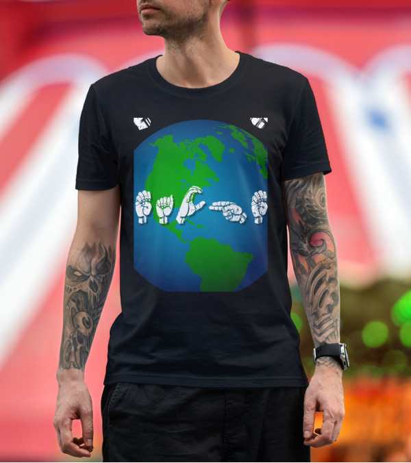 Premium T-Shirt: American Sign Language World Best Teacher T-Shirt American Sign Language World Best Teacher T-Shirt
