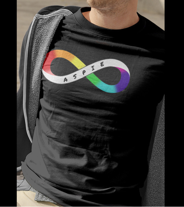 Aspie Rainbow Infinity Neurodiversity Neurodivergent Pride T-Shirt