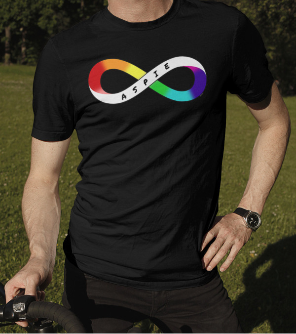 Aspie Rainbow Infinity Neurodiversity Neurodivergent Pride T-Shirt