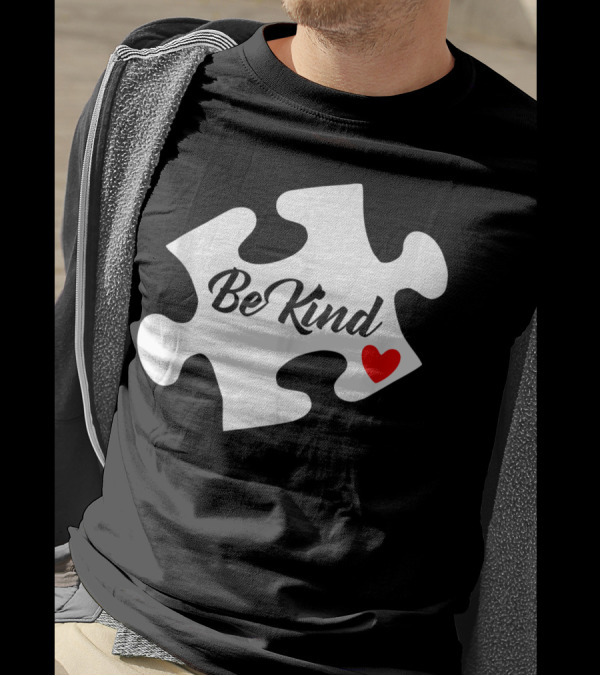Be Kind Autism Awareness Puzzle Piece Heart Neurodiversity ASD T-Shirt