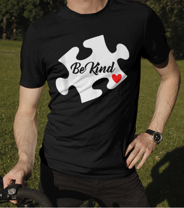 Be Kind Autism Awareness Puzzle Piece Heart Neurodiversity ASD T-Shirt