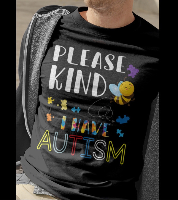 Please Kind Bee Flying I Have Autism Puzzles T-Shirt