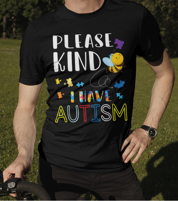 Please Kind Bee Flying I Have Autism Puzzles T-Shirt