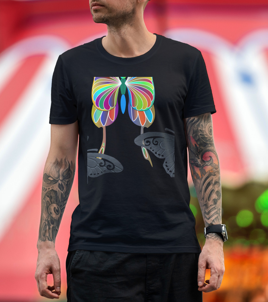 Born To Be Set Apart Autism Awareness Colorful Butterfly T-Shirt