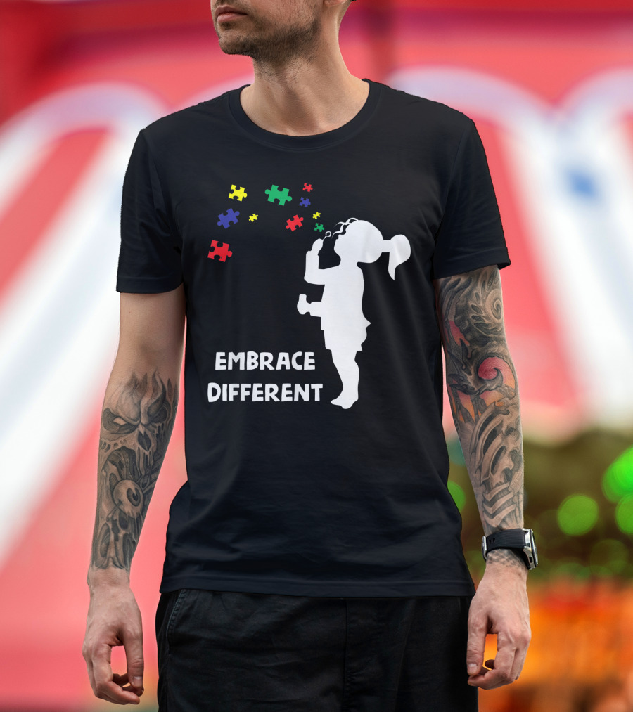 Embrace Different Puzzle Bubble Diversity T-Shirt
