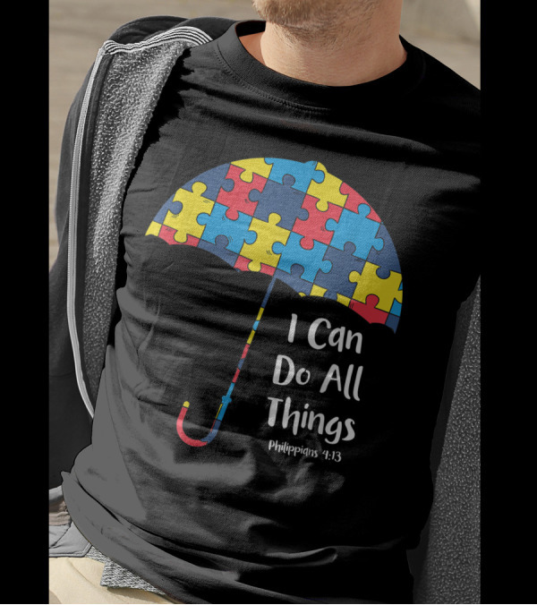 I Can Do All Things Philippians 4:13 Puzzle Umbrella T-Shirt