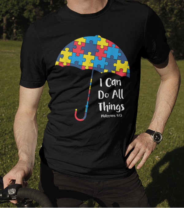 I Can Do All Things Philippians 4:13 Puzzle Umbrella T-Shirt