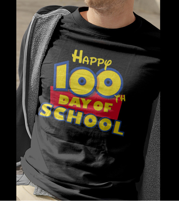 Happy 100th Day Of School Toy Cartoon Teacher Student T-Shirt