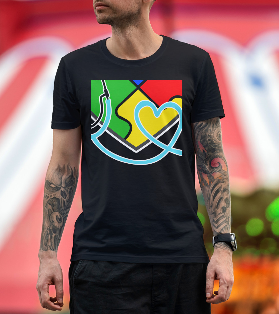 Nurses Autism Awareness Stethoscope Heart Puzzle Piece T-Shirt