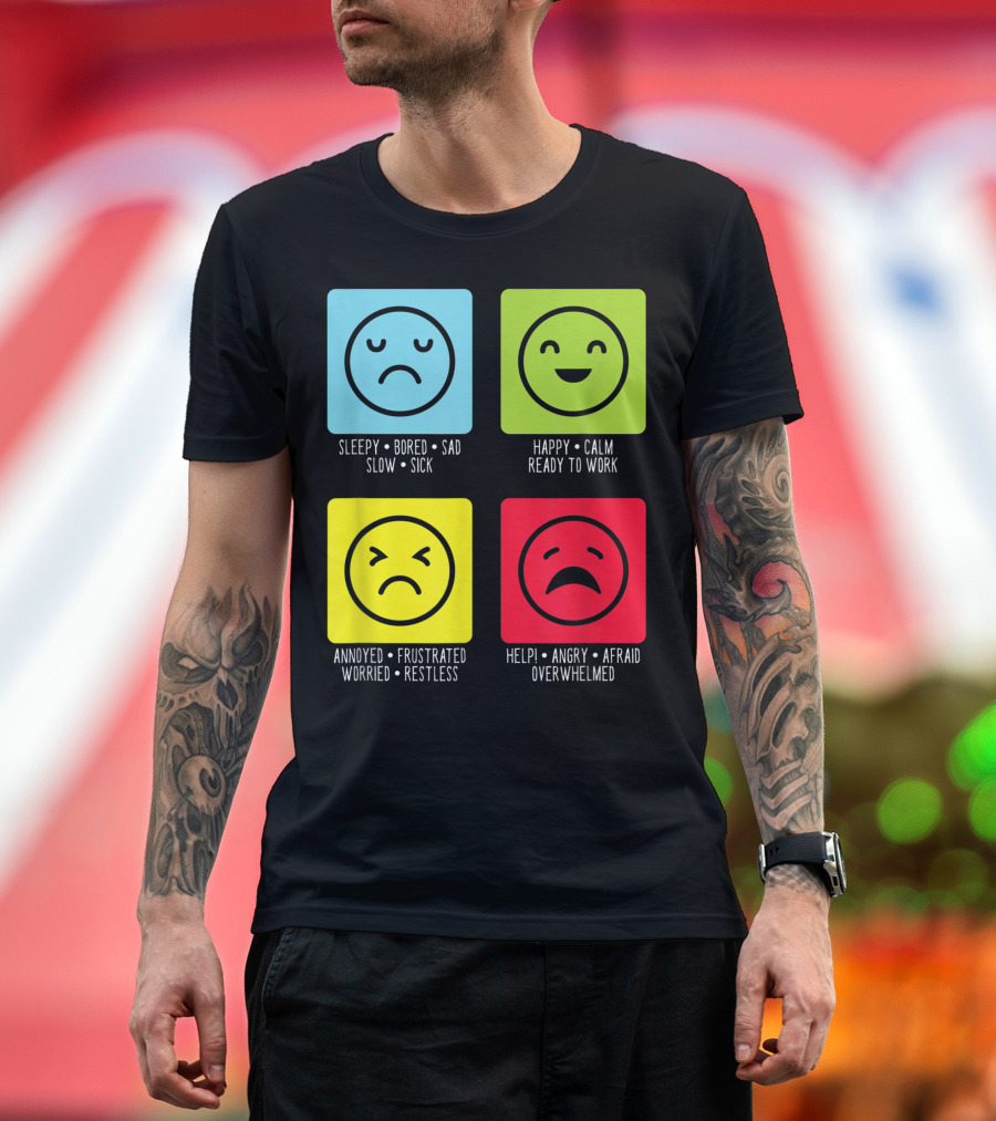 Sleepy Bored Sad Slow Sick Happy Calm Ready to Work Annoyed Frustrated Worried Restless Help Angry Afraid Overwhelmed Self Regulation SLP SLPA for Aut