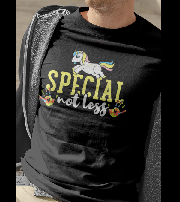 Special Not Less Unicorn Puzzle Ribbon Month T-Shirt