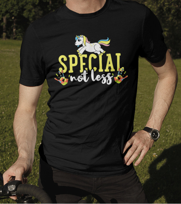 Special Not Less Unicorn Puzzle Ribbon Month T-Shirt