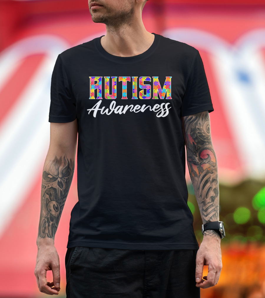 Autism Awareness Autism Moms Puzzle T-Shirt