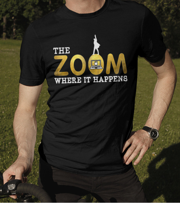 The Zoom Where It Happens Silhouette Laptop T-Shirt