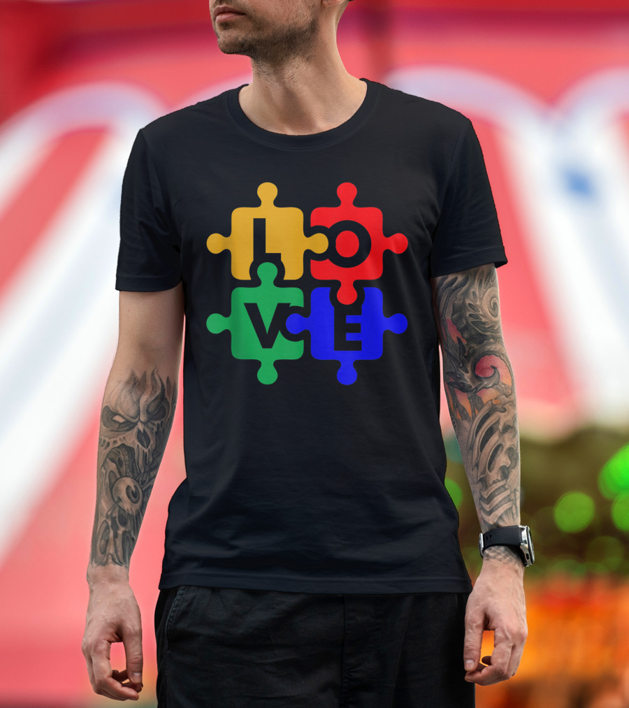 Love Puzzle Autism Awareness ASD Neurodiversity T-Shirt