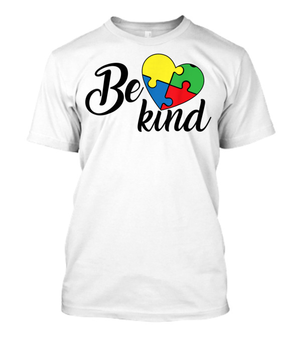 Be Kind Puzzle Heart Autism Support Family Matching T-Shirt