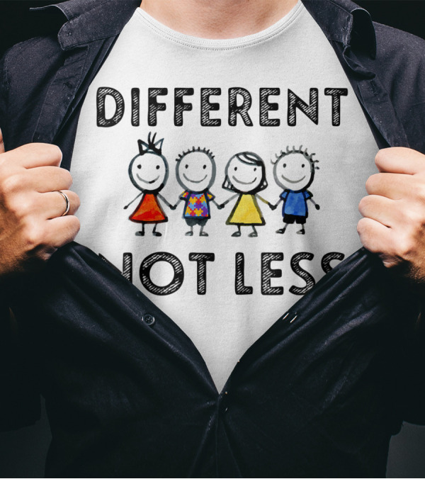 Different Not Less Autism Awareness With Diverse Children T-Shirt