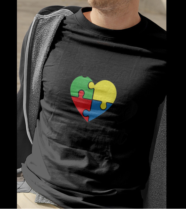 It's Okay To Be Different Heart Puzzle Autism Awareness T-Shirt