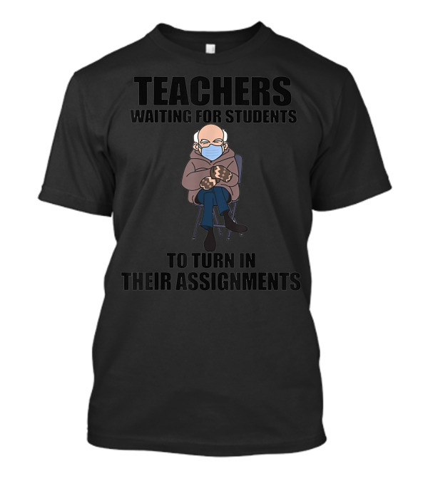 Teachers Waiting For Students To Turn In Their Assignments Masked Figure Sitting In Chair T-Shirt