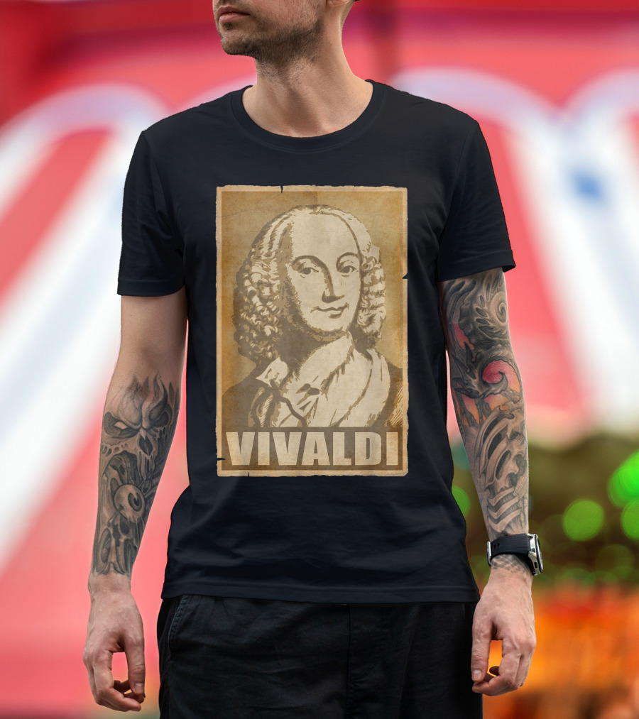 Antonio Vivaldi Vintage Torn Portrait T-Shirt