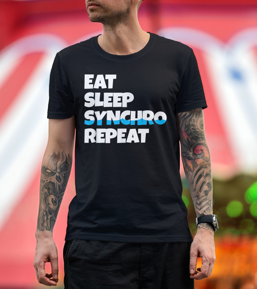 Eat Sleep Synchro Repeat Aquatic Themed Routine T-Shirt