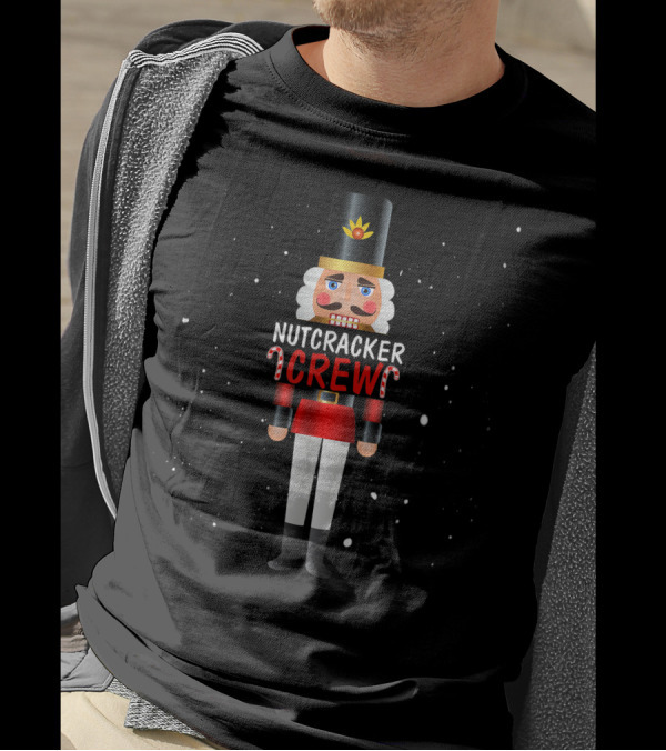 Nutcracker Crew Candy Cane Soldier Snowflakes T-Shirt