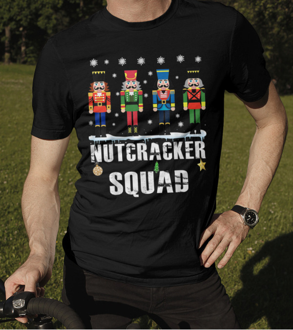 Nutcracker Squad Ballet Dance Snowflake Ornament Holiday T-Shirt