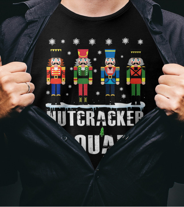 Nutcracker Squad Ballet Dance Snowflake Ornament Holiday T-Shirt