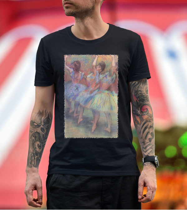 Premium T-Shirt: Three Dancers Edgar Degas Vintage Ballerinas Ballet Pastel T-Shirt Three Dancers Edgar Degas Vintage Ballerinas Ballet Pastel T-Shirt