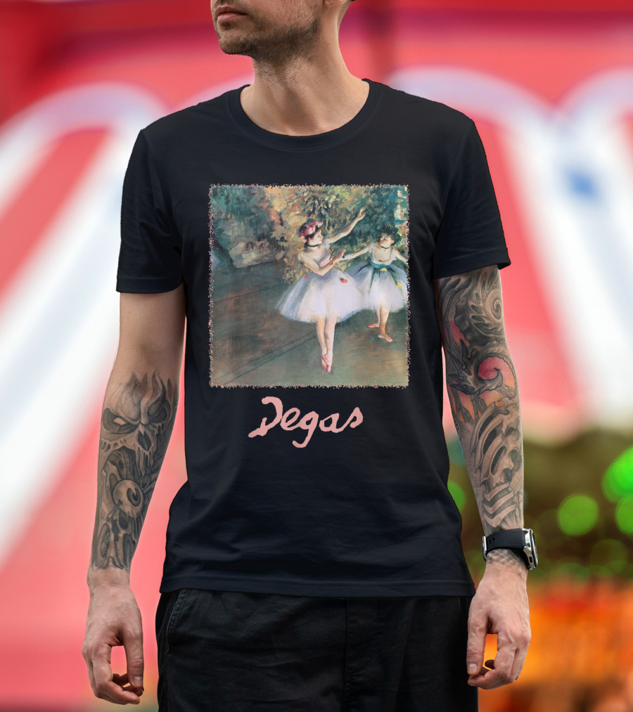 Two Dancers On A Stage Edgar Degas Vintage Ballet Degas T-Shirt