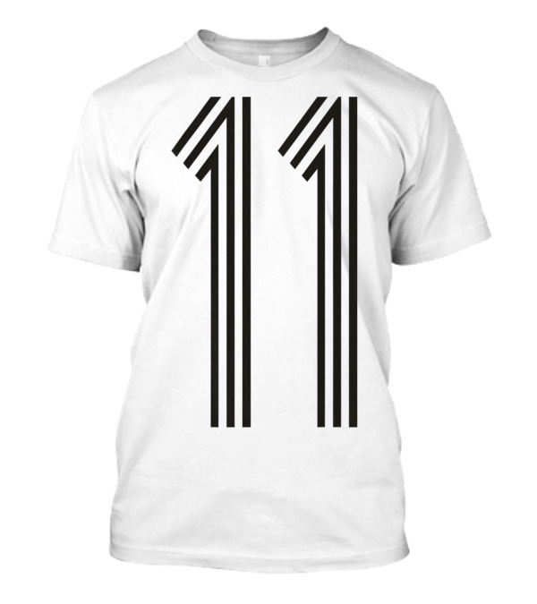 Retro Number Eleven Pinstripe Style For Baseball Sports Enthusiasts T-Shirt