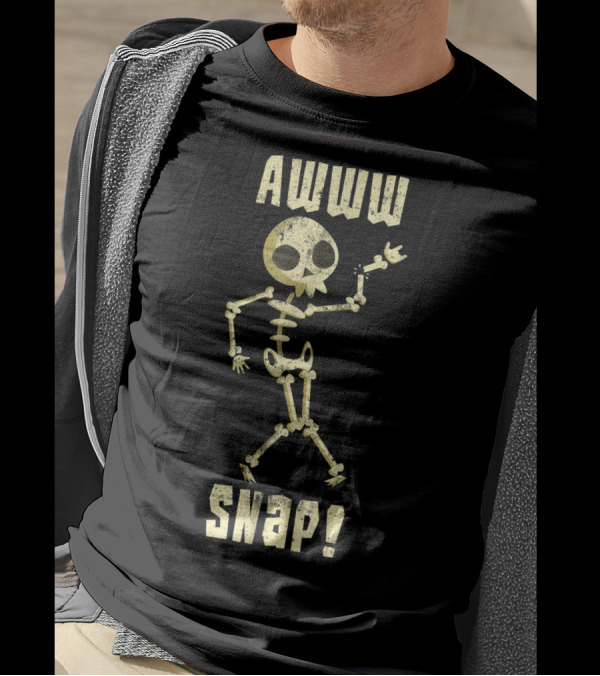 Awww Snap Skeleton Broken Arm Bone T-Shirt