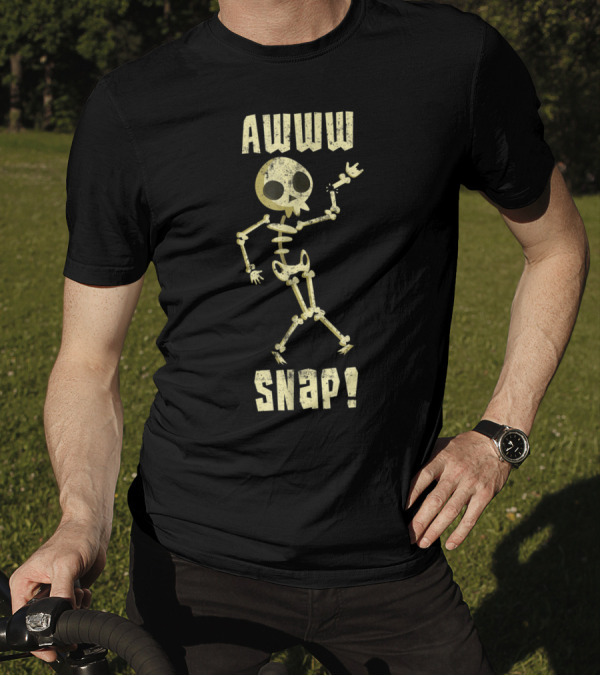 Awww Snap Skeleton Broken Arm Bone T-Shirt