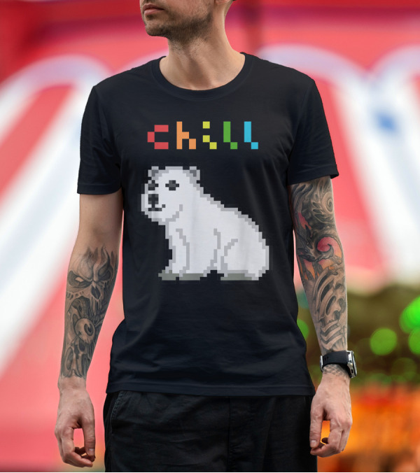 Premium T-Shirt: Chill Pixel Polar Bear T-Shirt Chill Pixel Polar Bear T-Shirt