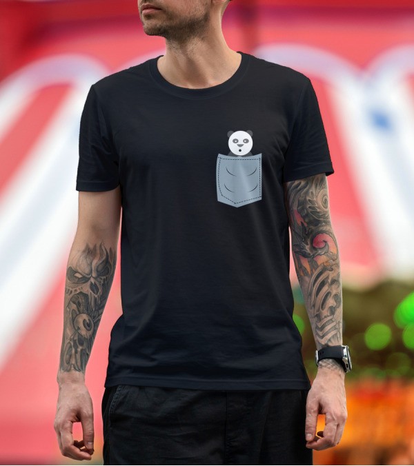 Premium T-Shirt: Cool Panda Pocket for Animal Lover Panda T-Shirt Cool Panda Pocket for Animal Lover Panda T-Shirt
