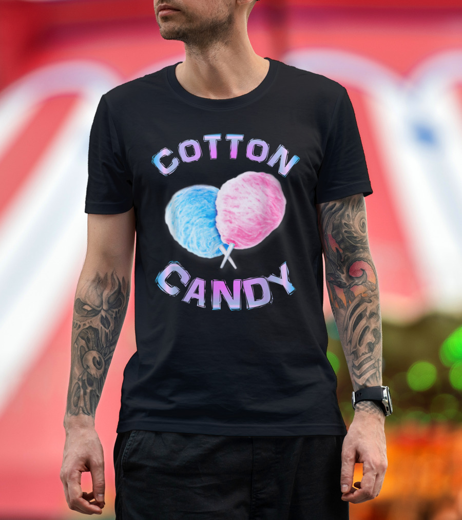 Cotton Candy Sticks Cones Floss Sweet Tooth Candy Fun T-Shirt
