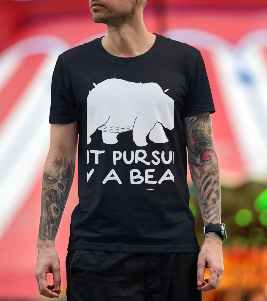 Exit Pursued By A Bear Shakespeare Winter Scene T-Shirt