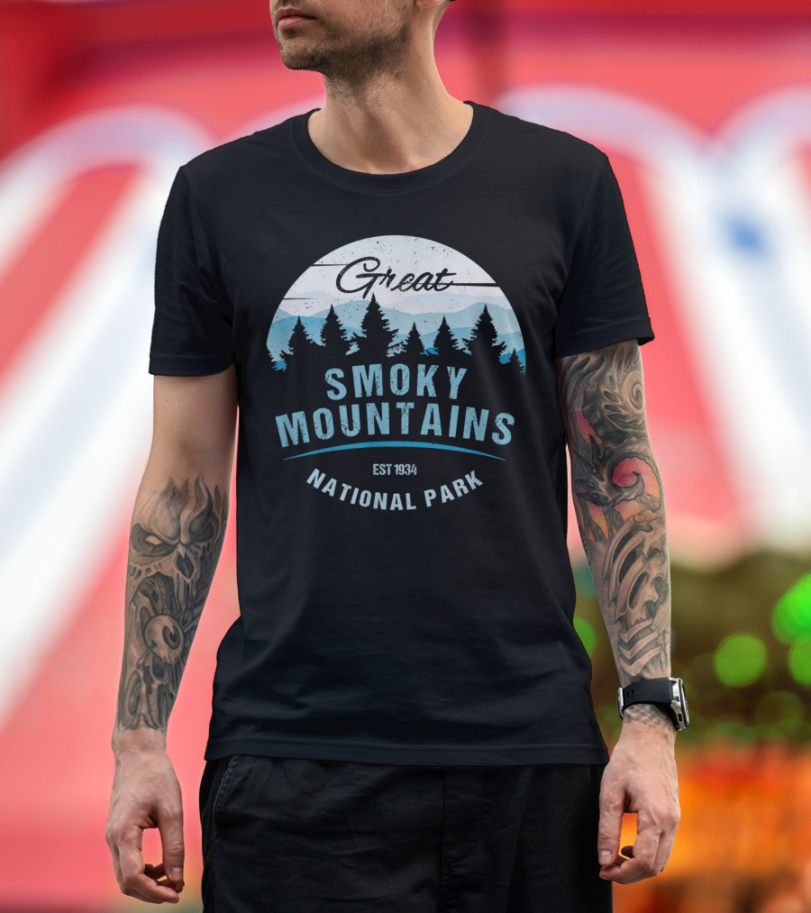 Great Smoky Mountains National Park Est 1934 Souvenir Keepsake Tn Nc T-Shirt
