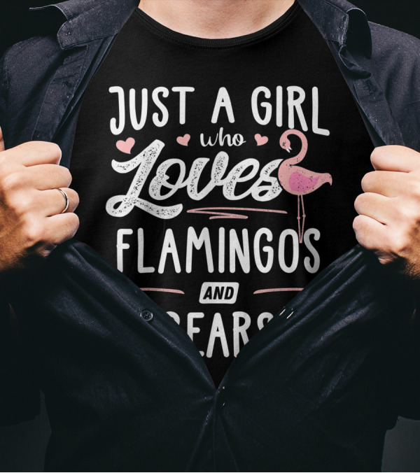 Just A Girl Who Loves Flamingos And Bears T-Shirt