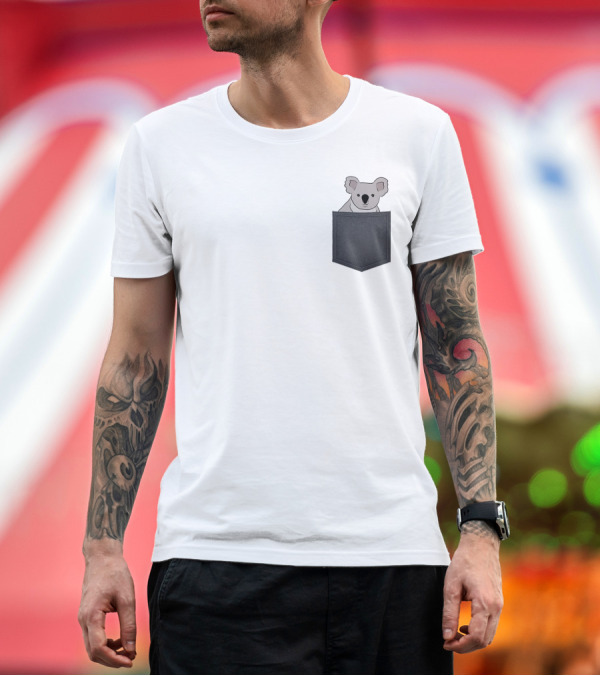 Premium T-Shirt: Koala Bear In Pocket for Koala Bear Lovers T-Shirt Koala Bear In Pocket for Koala Bear Lovers T-Shirt