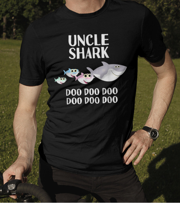 Uncle Shark Doo Doo Doo Mens T-Shirt