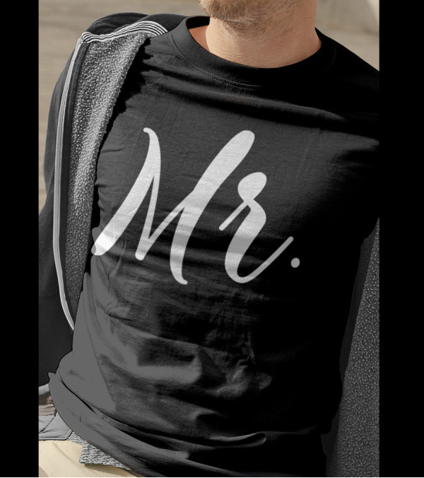 Mr And Mrs Couples Honeymoon Set Mr Print T-Shirt