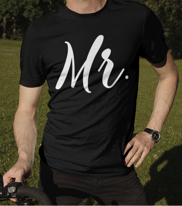 Mr And Mrs Couples Honeymoon Set Mr Print T-Shirt
