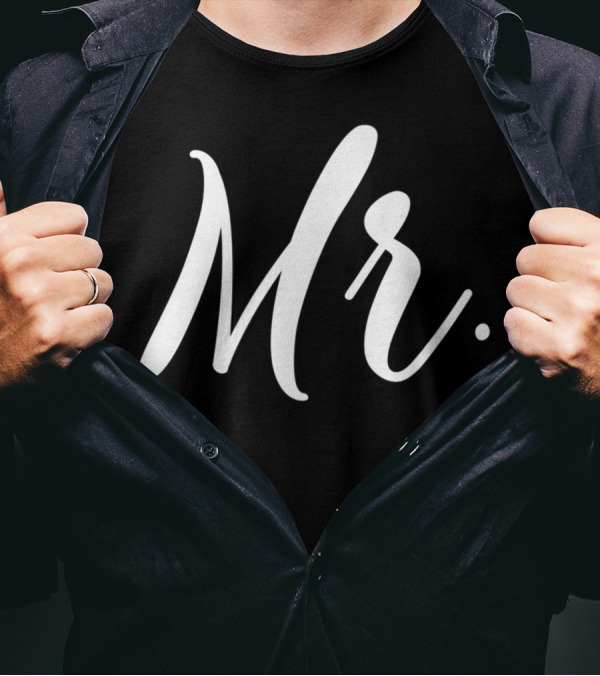 Mr And Mrs Couples Honeymoon Set Mr Print T-Shirt