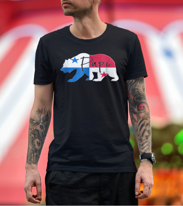Premium T-Shirt: Papi Bear Panama Flag T-Shirt Papi Bear Panama Flag T-Shirt