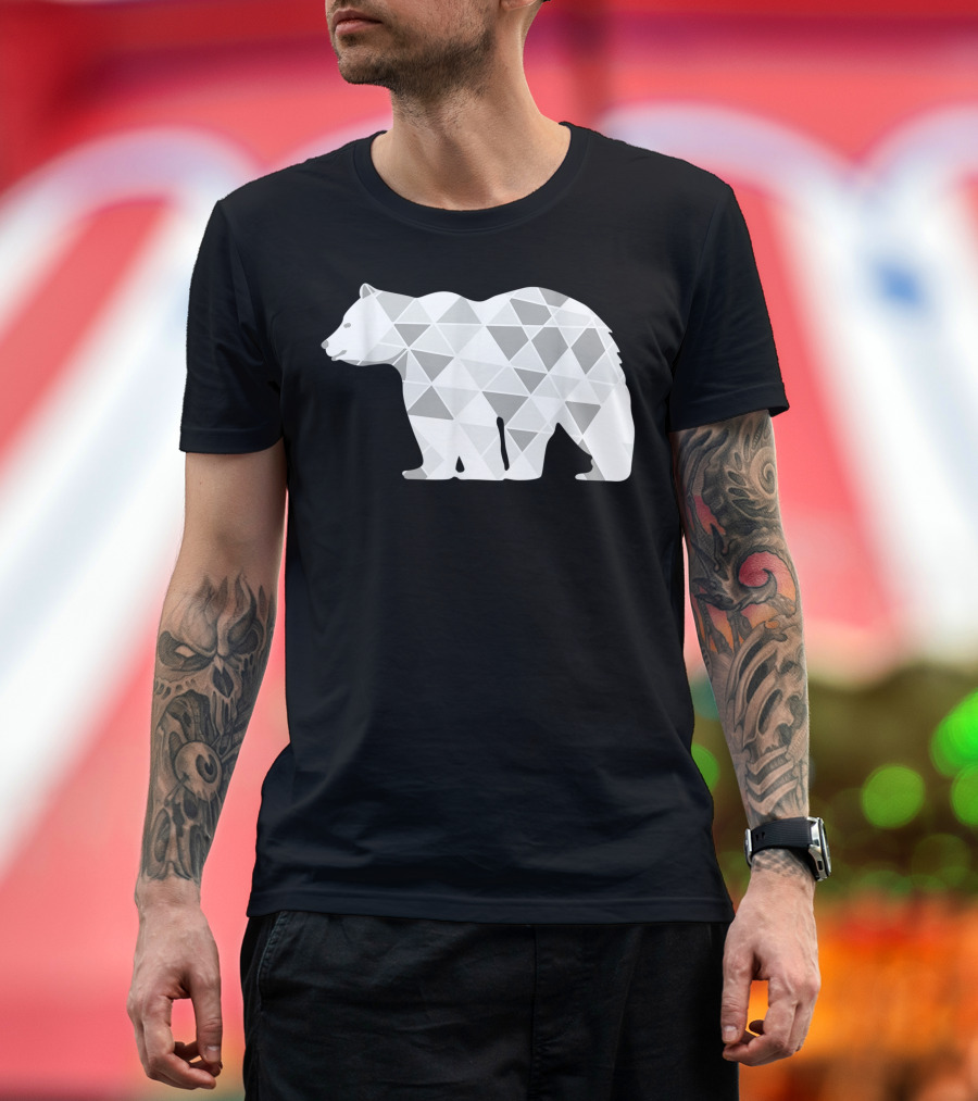Polar Bear Geometric North Pole T-Shirt