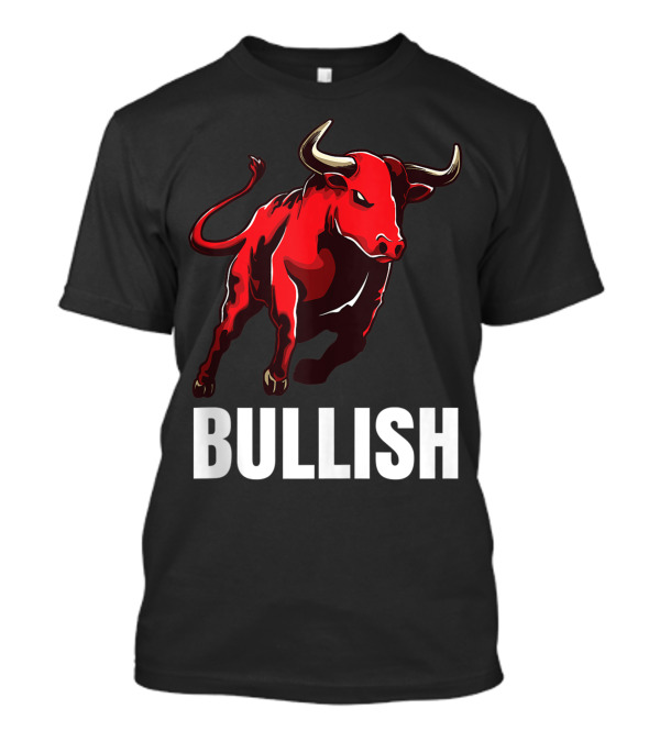 Bullish Stock Market Bull Trader Options Forex Crypto Wall T-Shirt