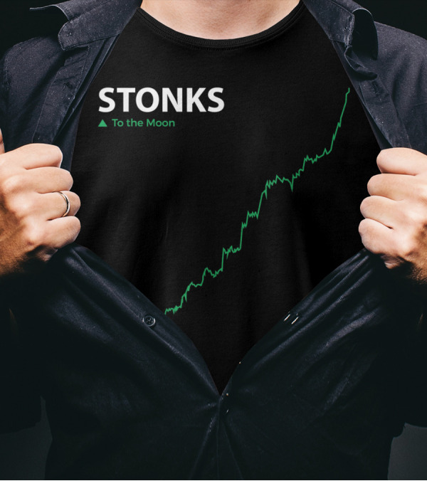 STONKS To The Moon Stock Day Trader Stonks T-Shirt