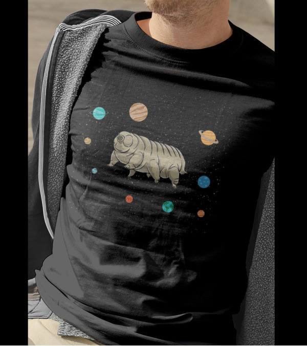 Tardigrade Among Planets Space Microbiologist Extraterrestrial Exploration T-Shirt